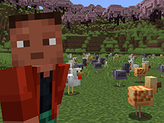 「Minecraft」,2種類のニワトリ,サボテンの花,枯れ草などが新たに登場。Javaスナップショットなどで利用できる