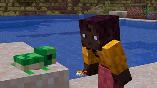 画像ギャラリー No.001のサムネイル画像 / 「Minecraft」Java版スナップショットで，動物を子どものままにできる新アイテム「金のタンポポ」が登場。水棲生物の子どもの新デザインも導入