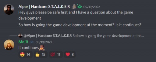 画像集#003のサムネイル/「S.T.A.L.K.E.R. 2: Heart of Chornobyl」の開発が再開される。公式Discordチャンネルで開発メンバーが言及