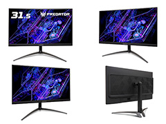 160Hz表示対応の31.5型4Kディスプレイ計2製品がAcerから発売に