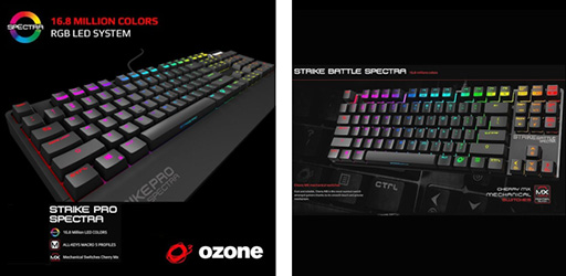 画像集 No.006のサムネイル画像 / Cherry MX Red採用の「Strike Pro Spectra」などOzone製のゲーマー向けキーボード2製品が3月3日に国内発売