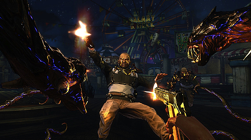 画像集#004のサムネイル/［E3 2011］2K Gamesが「The Darkness 2」を出展。4つの手を使う，一見複雑そうなコントロールの「Quad Wielding」が意外に上出来