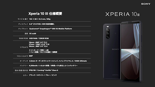 #022Υͥ/ˡޥۡXperia 1 IIIפXperia 10 IIIפȯɽϥɤ5GΥߥȤˤб