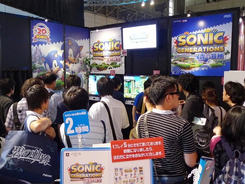 画像集#005のサムネイル/［TGS 2011］セガブースで「ソニックジェネレーションズ 白の時空/青の冒険」を遊んでみた。ソニックが駆け抜けてきた時代を2つのタイトルで楽しもう