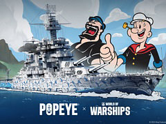 「World of Warships」とポパイがコラボ。艦長ポパイやブルータス,2つの記念旗,戦艦コロラド専用のユニーク迷彩などが登場予定