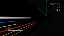 画像集#001のサムネイル/Wiiウェア「ライトストリーム」の配信が本日スタート。闇に浮かぶ7色のラインがゴールを目指して疾走するレースゲーム