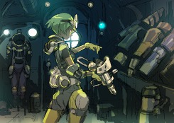 画像集#013のサムネイル/ゲームポットとチュンソフトの新作ブラウザゲームはダンジョン探索型RPG。巨大隕石衝突後の地球を描いたイメージイラスト公開