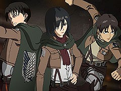 「フォートナイト」に進撃の巨人のエレン,リヴァイ,ミカサのコスチュームが登場。立体機動装置や雷槍も装備可能に