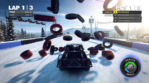 画像集#005のサムネイル/「DiRT Showdown」の最新情報公開。ただ当てればいいってものじゃない，ライバル車に与えるダメージについて