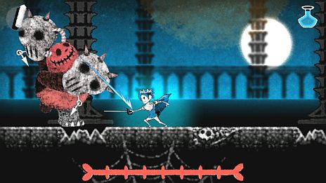 画像集#032のサムネイル/「Dokuro」の公式サイトがリニューアルオープン。開設記念の「スペシャル動画」や憎めない魔王側キャラクター,ボスモンスター,ギミック情報などが公開