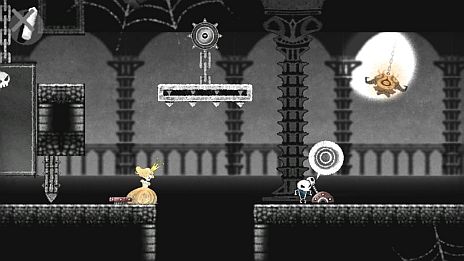 画像集#004のサムネイル/「Dokuro」,セーブデータが引き継げる体験版の最終章が本日配信。「魔界の厨房」がモチーフのステージ3には「赤チョーク」で火をつけるギミックが登場