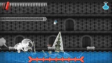 画像集#012のサムネイル/「Dokuro」,セーブデータが引き継げる体験版の最終章が本日配信。「魔界の厨房」がモチーフのステージ3には「赤チョーク」で火をつけるギミックが登場