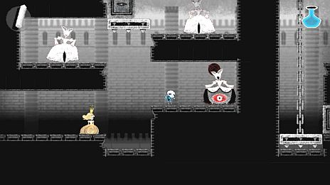 画像集#022のサムネイル/「Dokuro」,セーブデータが引き継げる体験版の最終章が本日配信。「魔界の厨房」がモチーフのステージ3には「赤チョーク」で火をつけるギミックが登場
