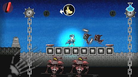画像集#025のサムネイル/「Dokuro」,セーブデータが引き継げる体験版の最終章が本日配信。「魔界の厨房」がモチーフのステージ3には「赤チョーク」で火をつけるギミックが登場