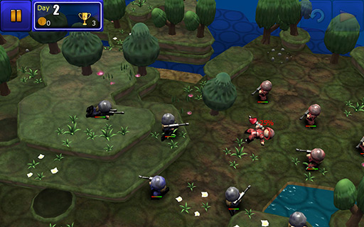 画像集#009のサムネイル/【PR】「Androidアプリレビュー」第6回：2頭身の兵士達が戦場を駆け回る「Great Little War Game」は，コミカルな見かけに反して本格的なSLGだ！