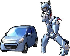 画像集#010のサムネイル/「超速変形ジャイロゼッター アルバロスの翼」,国産自動車メーカー・スズキ,ダイハツが参戦。実在する車アルト/ワゴンR/タント/ムーヴなどがメカに変形