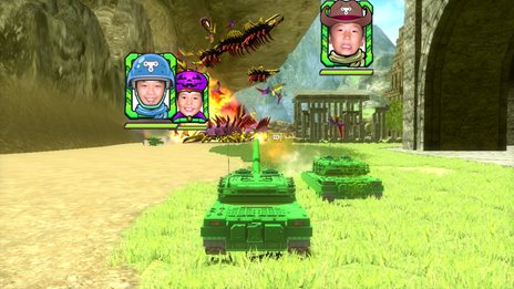 画像集#009のサムネイル/「TANK!TANK!TANK!」プレイヤーが巨大敵となって対戦もできる!Wii U版のオリジナル要素などを紹介