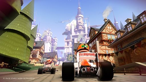画像集#005のサムネイル/「F1 RACE STARS」発売日が12月13日に決定。デフォルメされたマシンがポップな街を走るスクリーンショットのほか,メインビジュアルや特徴も明らかに