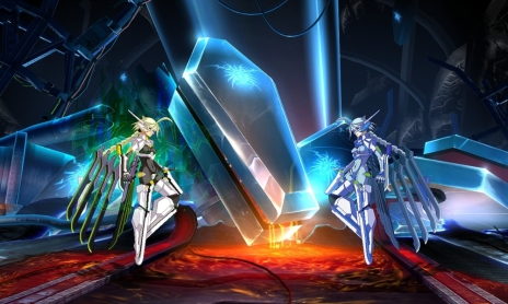 画像集#009のサムネイル/AC版「BLAZBLUE CHRONOPHANTASMA」の最新バージョンが本日稼働開始。新プレイアブルキャラ「セリカ=A=マーキュリー」と「Λ- No.11-（ラムダ）」が参戦