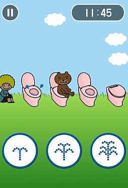 画像集#009のサムネイル/温水洗浄便座で水のリレー。スマートフォン向けアクション「とばせ！噴水トイレ」を紹介する「（ほぼ）日刊スマホゲーム通信」第240回