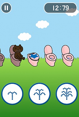 画像集#010のサムネイル/温水洗浄便座で水のリレー。スマートフォン向けアクション「とばせ！噴水トイレ」を紹介する「（ほぼ）日刊スマホゲーム通信」第240回