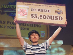 「Hearthstone Chapmpionship Tour 2018 Tokyo Tour Stop」は,日本人プレイヤーのhinaya選手が優勝。世界選手権に向けて前進