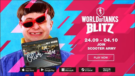 WoT Blitz. Scooter Army Event: Rock the Battlefield with Oliver Tree!