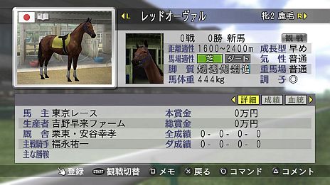画像集#004のサムネイル/PS Vita版「Winning Post 7 2013」,ワンタッチで馬や人の情報を呼び出せる「ショートカット機能」が搭載に。秘書「姫神ノエル」や最新の実在馬も実装