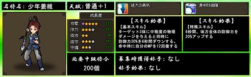 画像集#003のサムネイル/「四神演武 Regulus」，三国志に登場する武将「姜維」が少年の姿で参戦