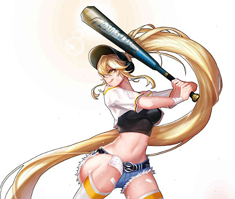 画像集 No.005のサムネイル画像 / 「HeroWarz」，野球部所属の女子高生・ジェリーと，強面な整備工・デリックの背景設定とアクション動画が公開