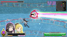 画像集#004のサムネイル/「劇場版 魔法少女まどか☆マギカ The Battle Pentagram」,戦闘時の基本アクションや,魔法少女達の絆の深さを示すパラメータ“絆値”などを紹介