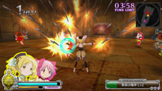 画像集#019のサムネイル/「劇場版 魔法少女まどか☆マギカ The Battle Pentagram」,戦闘時の基本アクションや,魔法少女達の絆の深さを示すパラメータ“絆値”などを紹介