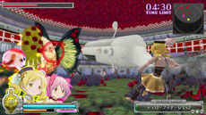 画像集#020のサムネイル/「劇場版 魔法少女まどか☆マギカ The Battle Pentagram」,戦闘時の基本アクションや,魔法少女達の絆の深さを示すパラメータ“絆値”などを紹介