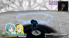 画像集#022のサムネイル/「劇場版 魔法少女まどか☆マギカ The Battle Pentagram」,戦闘時の基本アクションや,魔法少女達の絆の深さを示すパラメータ“絆値”などを紹介