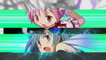 画像集#028のサムネイル/「劇場版 魔法少女まどか☆マギカ The Battle Pentagram」,戦闘時の基本アクションや,魔法少女達の絆の深さを示すパラメータ“絆値”などを紹介