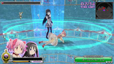 画像集#033のサムネイル/「劇場版 魔法少女まどか☆マギカ The Battle Pentagram」,戦闘時の基本アクションや,魔法少女達の絆の深さを示すパラメータ“絆値”などを紹介