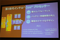 画像集 No.005のサムネイル画像 / 新CPU「Broadwell-U」の特徴をIntelが説明。Iris 6100とHD 6000の違いはTDPの違いによって生じる性能差にあり