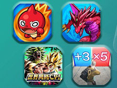 日本のモバイルパズルRPGは「モンスト」「パズドラ」「ドッカンバトル」「パズサバ」の4強状態が続く。過去2年のDL数/収益はモンストがトップ