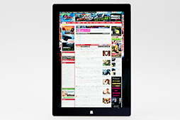 画像集 No.007のサムネイル画像 / 「Surface 3」レビュー。新型Atom＋LTE通信機能搭載のWindowsタブレットは優秀な「どこでもブラウザゲームマシン」