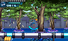 画像集#026のサムネイル/“インティ・クリエイツ×稲船敬二”による新作3DSタイトル「蒼き雷霆 ガンヴォルト」が発表。雷撃を操る超能力少年がハイスピード&ハイテンションなバトルを繰り広げる