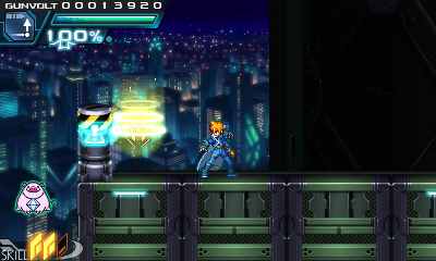 画像集#003のサムネイル/「蒼き雷霆 ガンヴォルト」,ゲーム中の隠しアイテムとして「カネドブー」や「ぎゃる☆がん」のキャラ「見習い天使えころ」が登場