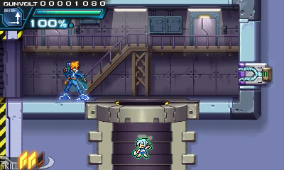 画像集#004のサムネイル/「蒼き雷霆 ガンヴォルト」,ゲーム中の隠しアイテムとして「カネドブー」や「ぎゃる☆がん」のキャラ「見習い天使えころ」が登場