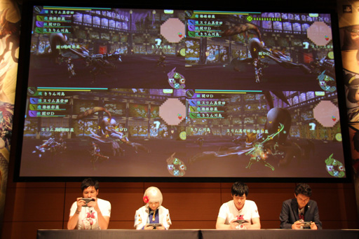 画像集#027のサムネイル/「討鬼伝 極」完成発表会の模様をレポート。新鬼「カゼヌイ」にゲストの椿姫彩菜さん,「麒麟」川島さん,「スリムクラブ」真栄田さんが挑戦