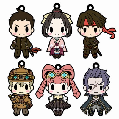 画像集 No.001のサムネイル画像 / 「大逆転裁判」のラバーストラップコレクションが6月に発売。成歩堂など全6種類