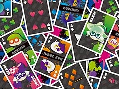 「スプラトゥーン」柄のトランプ3種類が7月に登場。表も裏もかなりイカしたポップでスタイリッシュなデザインに