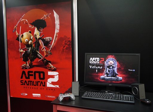 画像集 No.001のサムネイル画像 / ［gamescom］「Afro Samurai 2: Revenge of Kuma」は，くまさんヘルメット男の主人公がさまざまな戦闘スタイルで戦うアクションに