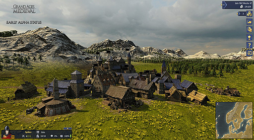 画像集#004のサムネイル/［gamescom］Gaming Mindこだわりの交易シム最新作「Grand Ages: Medieval」は，ヨーロッパ全土を含む3000万平方kmにおよぶ地域を再現