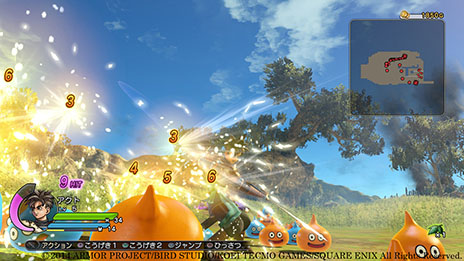 画像集#009のサムネイル/「ドラゴンクエストヒーローズ」の基本的な流れが公開に。最大4人で出撃できるバトルや迫力満点の必殺技も紹介