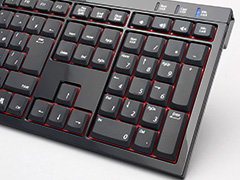 ビット・トレード・ワンのゲーマー向けパンタグラフ式キーボード「BFKB113PBK」,1000円値下げで税別3980円に