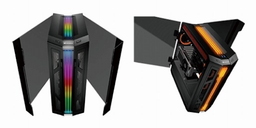画像集 No.002のサムネイル画像 / ガラス製サイドパネルが後方に開くCOUGAR製PCケースが発売に。マザーボードメーカー各社のLED同期機能に対応